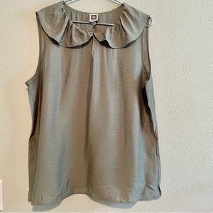 Anne Klein Sage Green Top